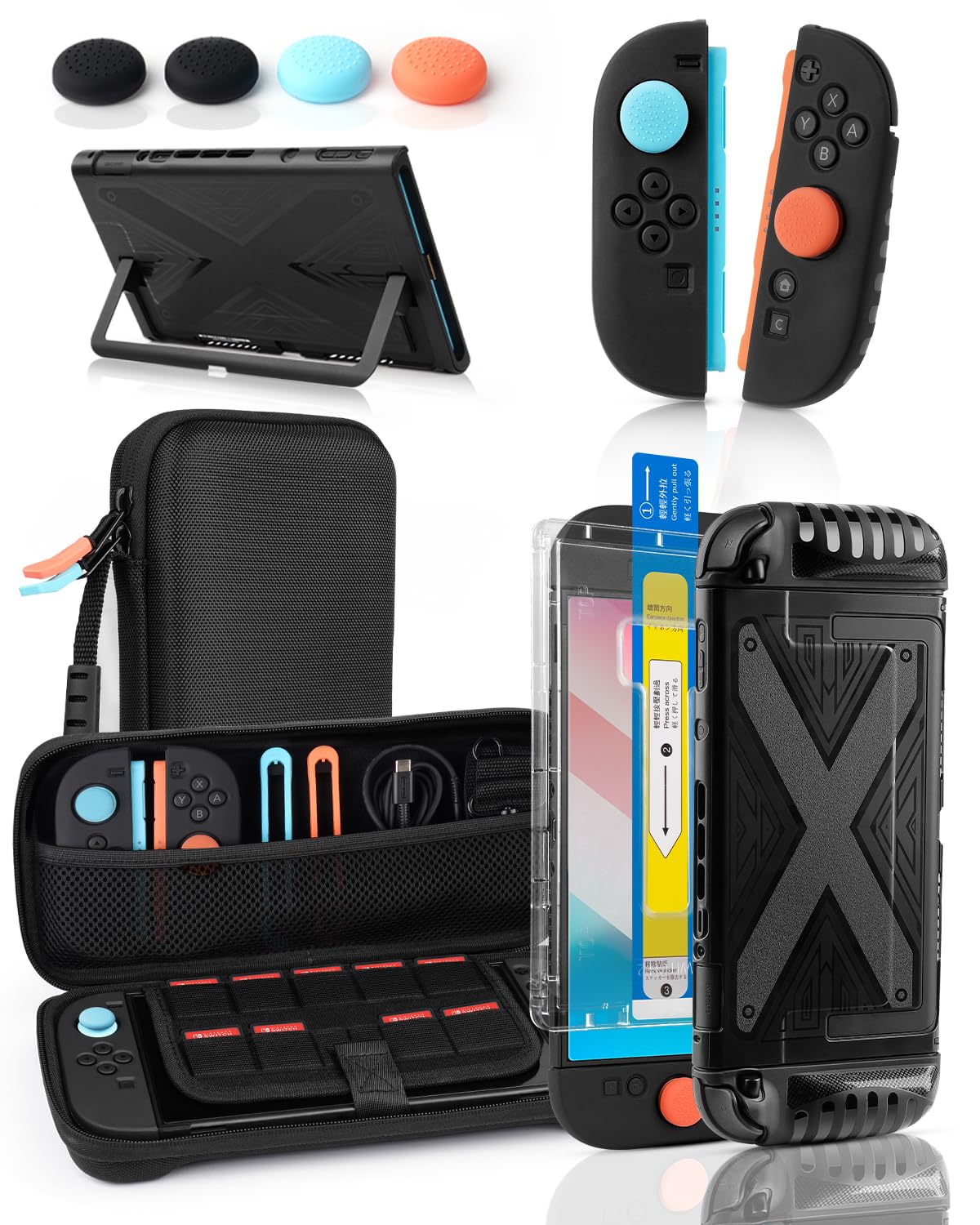 Amazon.co.jp: 【99.9%成功率】Mozan Switch 2 専用 ケース ガラス保護